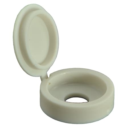 Midwest Fastener Folding Screw Cap, #8 - #10 Dia, White, Nylon 15 PK 76446